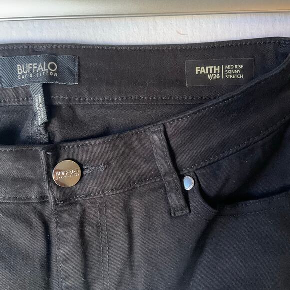 Buffalo by David Bitton Women’s Mid-rise Stretch Skinny Jeans size w 26, Black - Picture 8 of 11